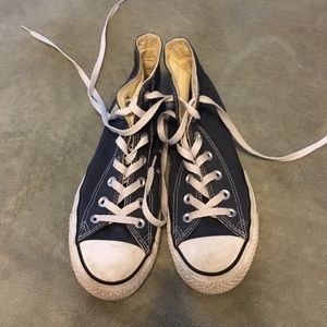 Navy Blue Hightop Converse